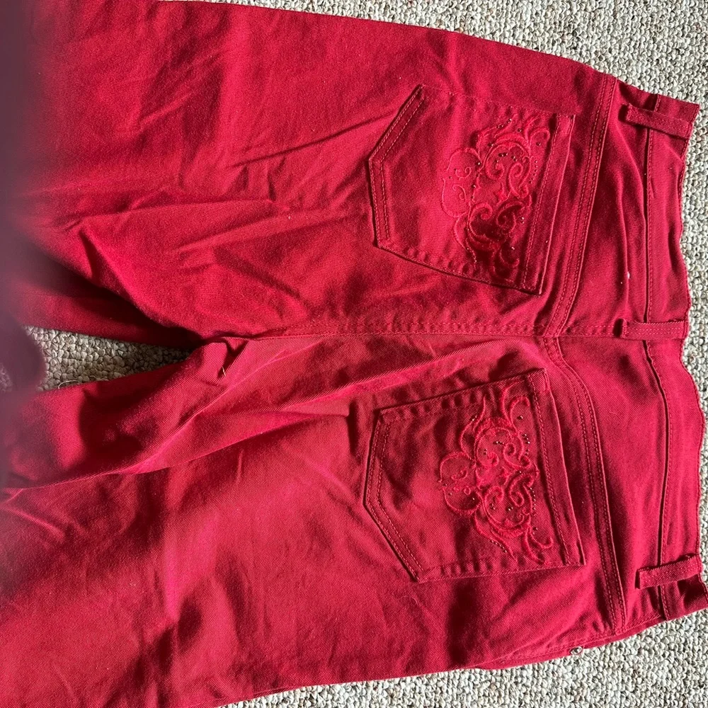 Gloria Vanderbilt Red Casual Capris 12 - Picture 2 of 3